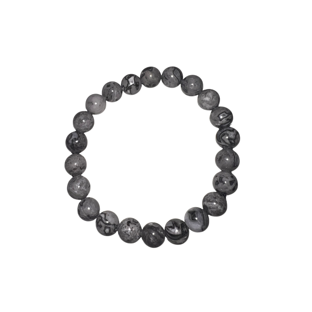 Map Stone Jasper Bracelet/8 mm