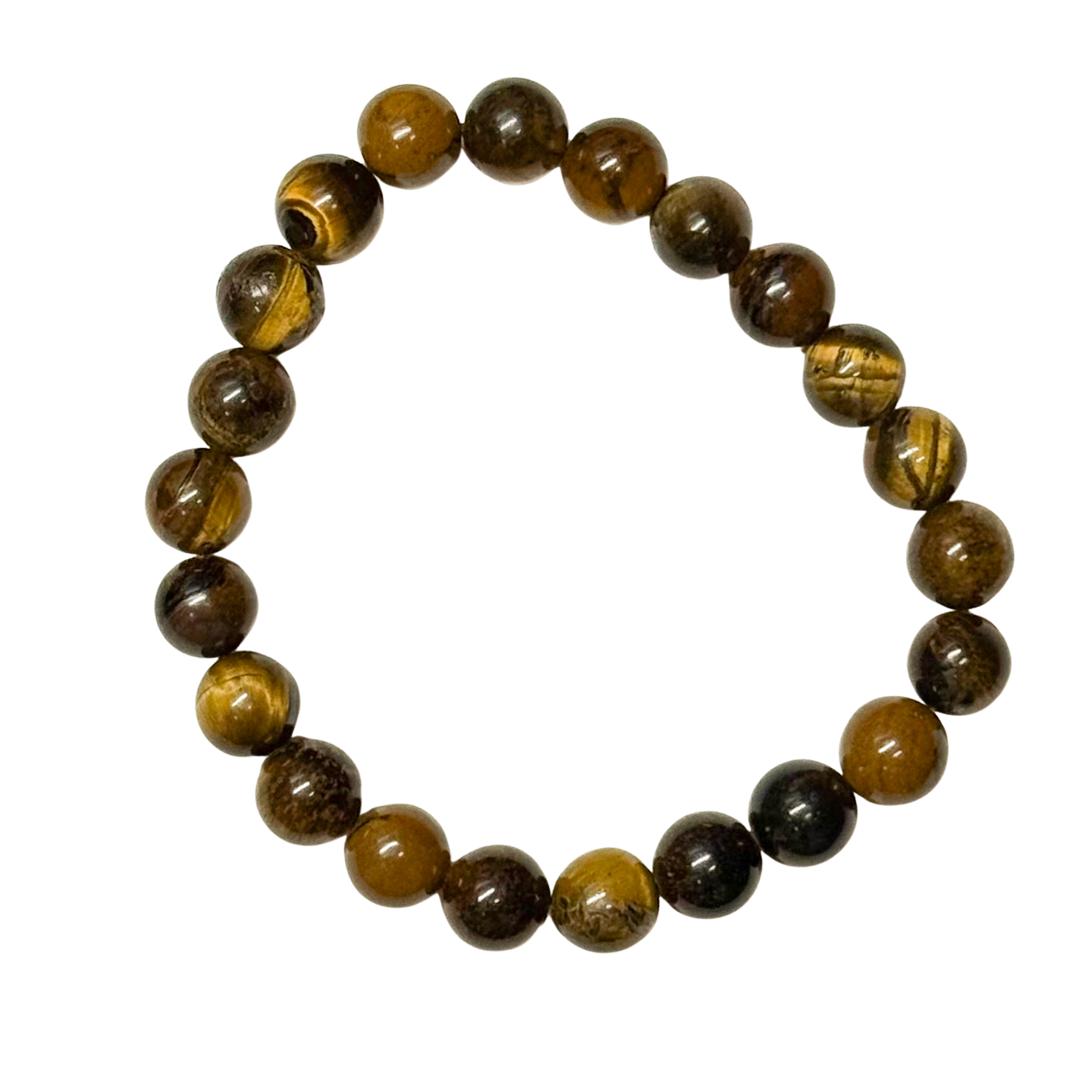 Genuine Tiger Eye Bracelet - 8mm Protection, Courage & Mental Clarity