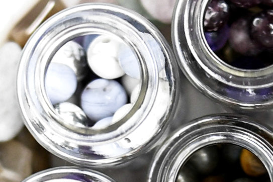 Pale-blue stone jar assortment